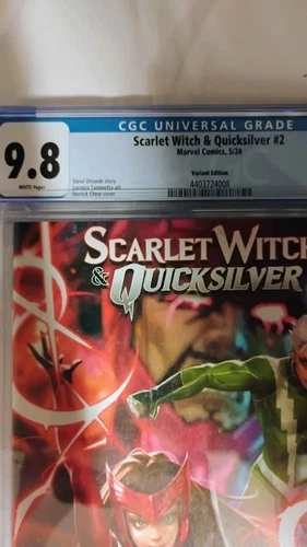 Scarlet Witch and Quicksilver #2 Derek Chew Variant Comic Slab - photo 3