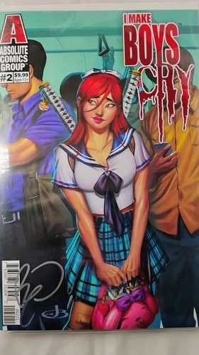 I Make Boys Cry 2 comic signed by Benny Powell gray signature