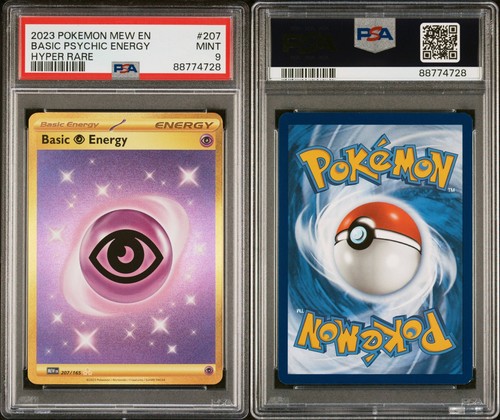 Pokemon 2023 SV 151 Mew en Psychic Energy #207/165 Basic PSA 9 - photo 3