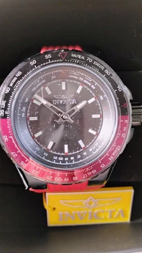 Invicta Aviator Men's Watch 50 Mm Red Band Brand New