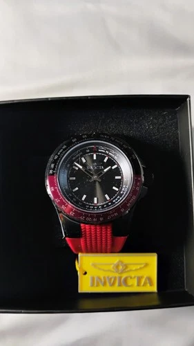 Invicta Aviator Men's Watch 50 Mm Red Band Brand New - photo 2