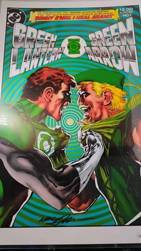 Green Lantern Green Arrow #1 Comic + Neal Adams Signed Poster