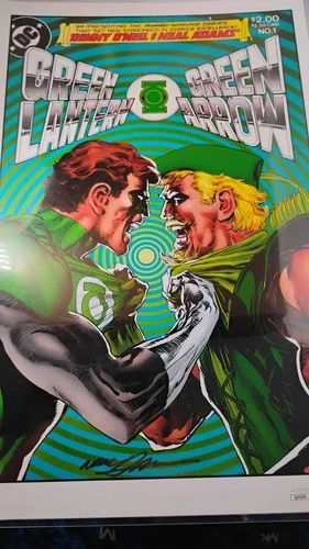 Green Lantern Green Arrow #1 Comic + Neal Adams Signed Poster - photo 2