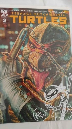 Ninja Turtles Comic Signed by Rich Ayala w/ COA & Sketch