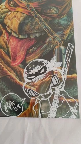Ninja Turtles Comic Signed by Rich Ayala w/ COA & Sketch - photo 2