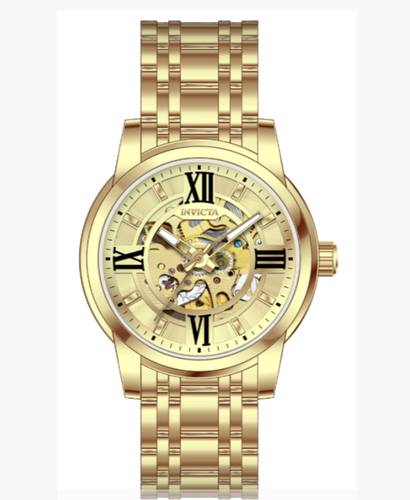 Invicta Objet D Art Automatic Watch - Gold Skeleton Dial 41mm