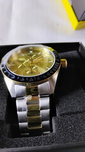 Invicta Aviator Storm Men's Watch 45 Mm Gold Steel Band Brand Ne - photo 3
