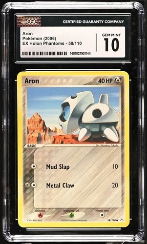 2006 Pokemon Aron 58/110 EX Holon Phantoms CGC 10