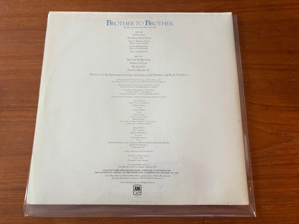 1978 Record “Brother to Brother” studio album by Canadian singer - photo 4