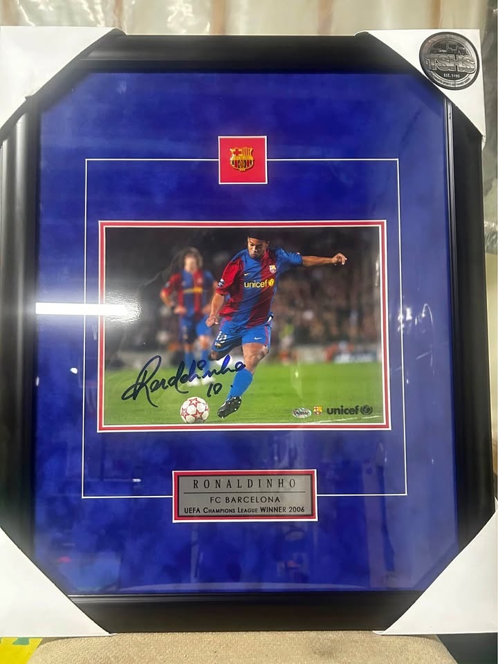 Ronaldinho Autographed UNICEF 2006 Portrait