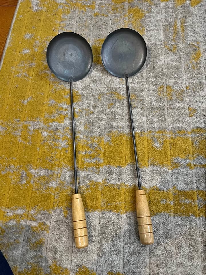 2 Oyster Pancake Spoons - Easy Drain Fry Tool