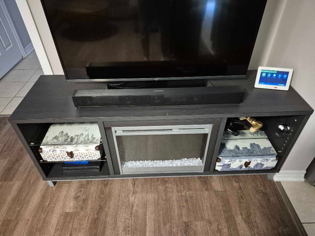 TV table with fireplace - photo 2