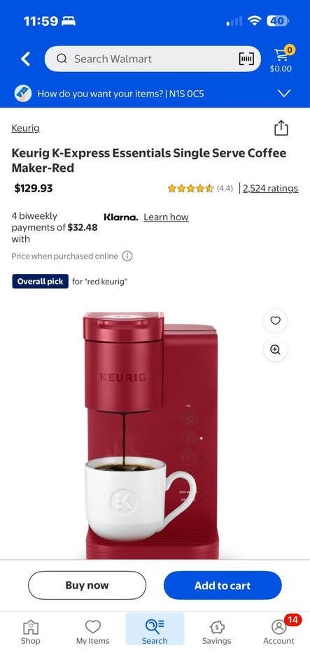 Keurig K-Express Essentials Coffee Maker - Red - photo 2