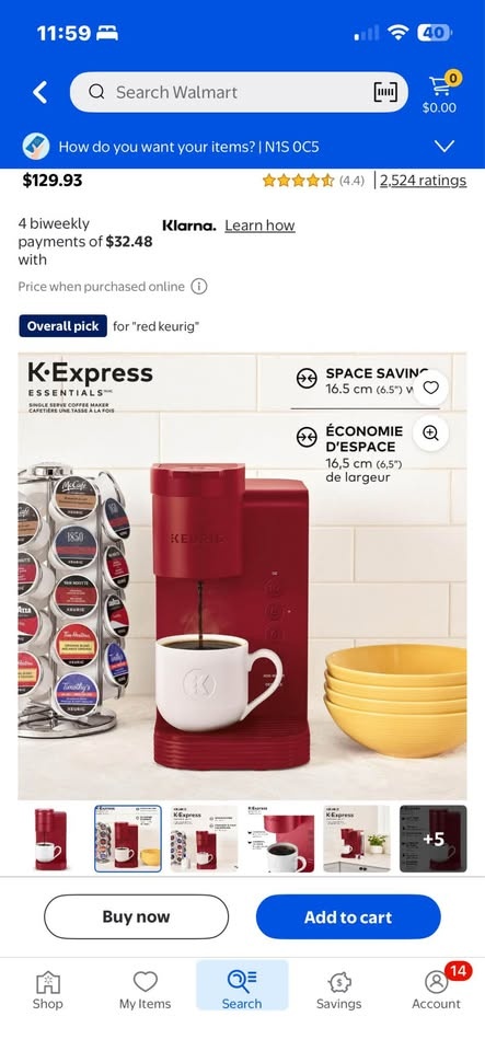 Keurig K-Express Essentials Coffee Maker - Red - photo 3