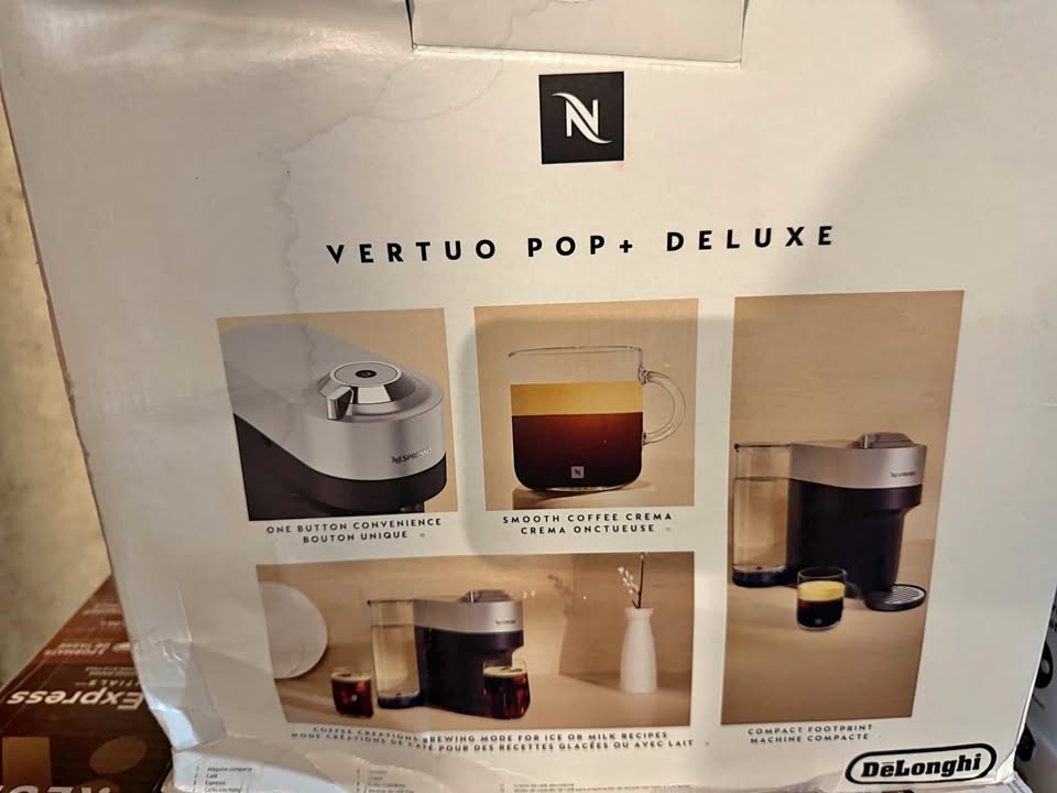 Nespresso Vertuo Pop+ Deluxe Coffee & Espresso Machine