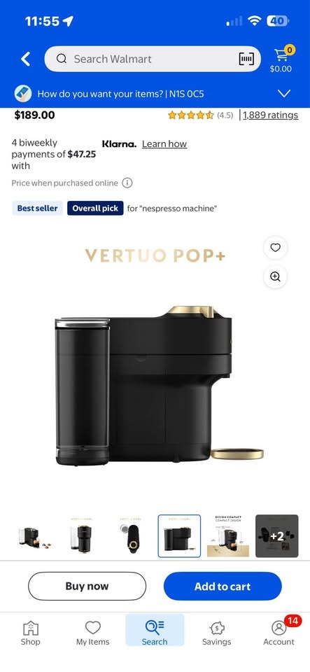 Nespresso Vertuo Pop+ Deluxe Coffee & Espresso Machine - photo 3