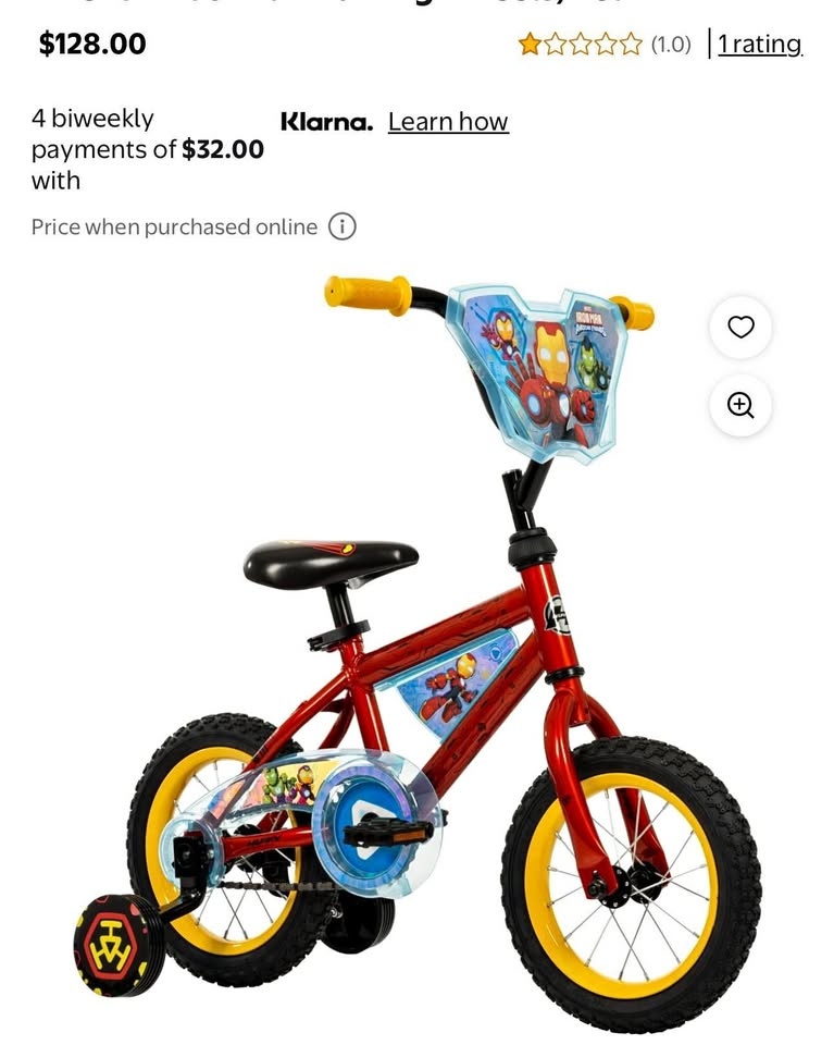 12” Iron Man Kids Bicycle