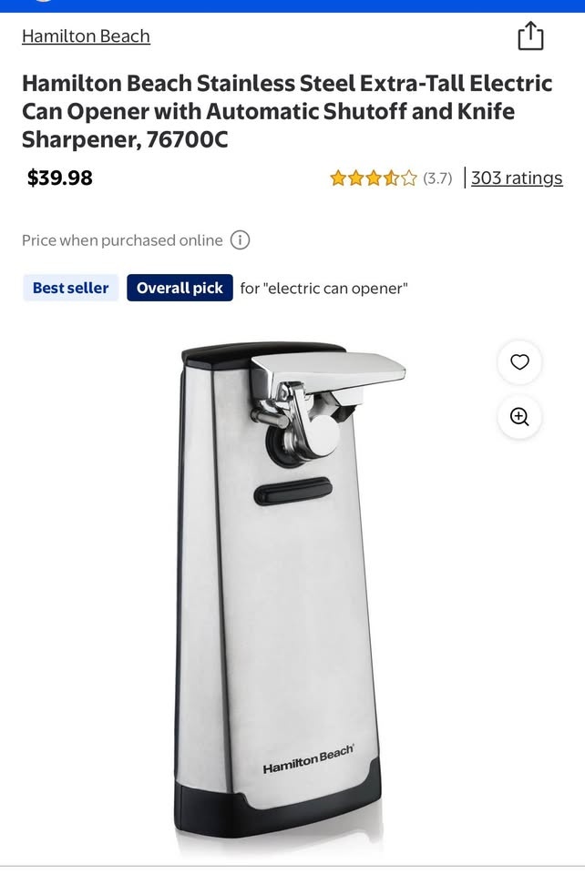 Hamilton Beach Stainless Steel Can Opener & Knife Sharpener - photo 3