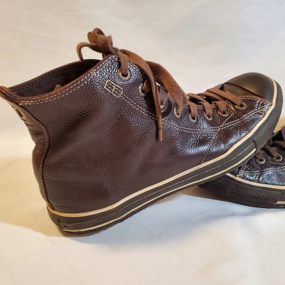 Converse Chuck Taylor All Star Leather Hi Top Mens 8.5 Brown - photo 5