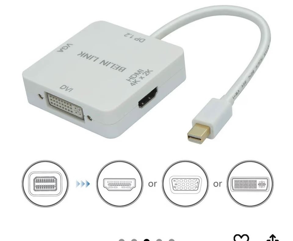 Mini DisplayPort to HDMI VGA DVI Adapter - photo 3