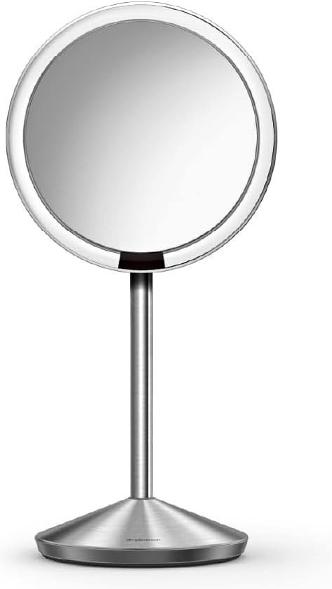 simplehuman 5" Mini Sensor Lighted Vanity Mirror, 10x Magnificat