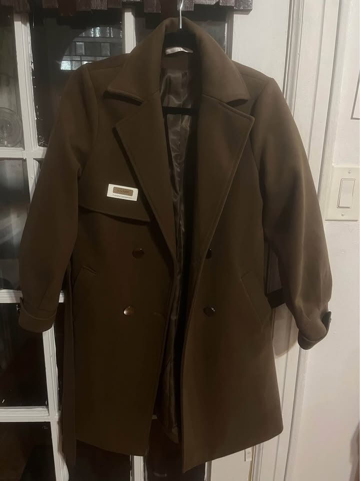 Women’s Brown Long Trench Coat - Size S - photo 3