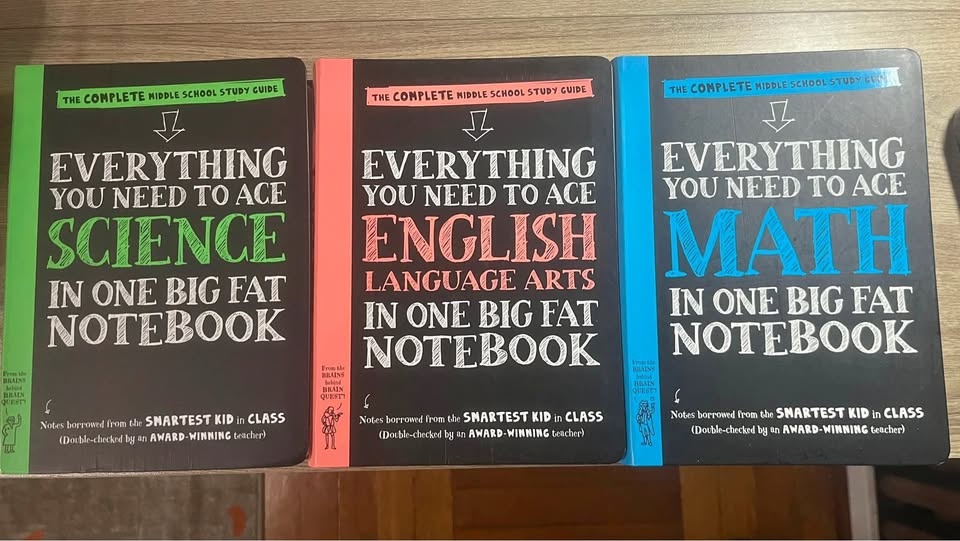 Set of 3 - Everything You Need to Ace Math, Science, English