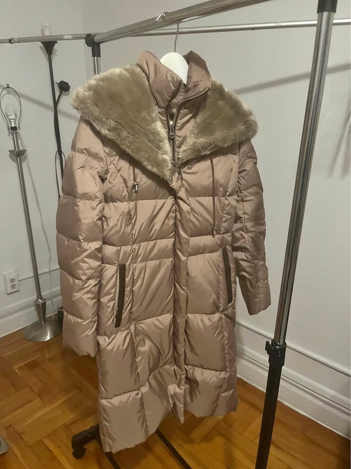Women's Cole Haan Long Down Coat Parka Jacket