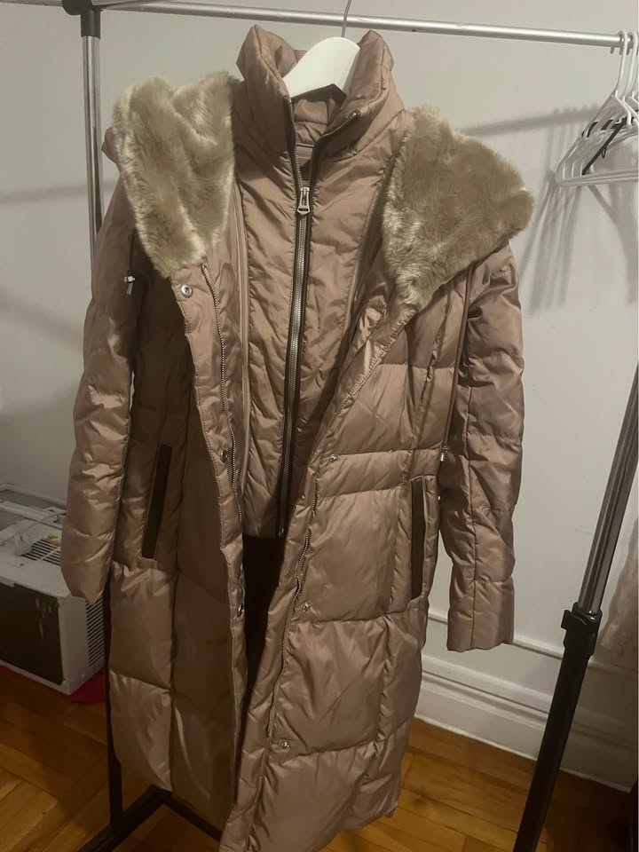Women's Cole Haan Long Down Coat Parka Jacket - photo 3