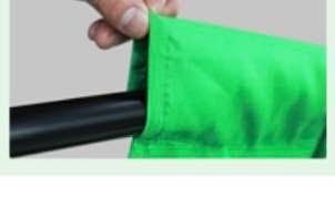 Green screen with stand/tripod, clamps. In box. - photo 2