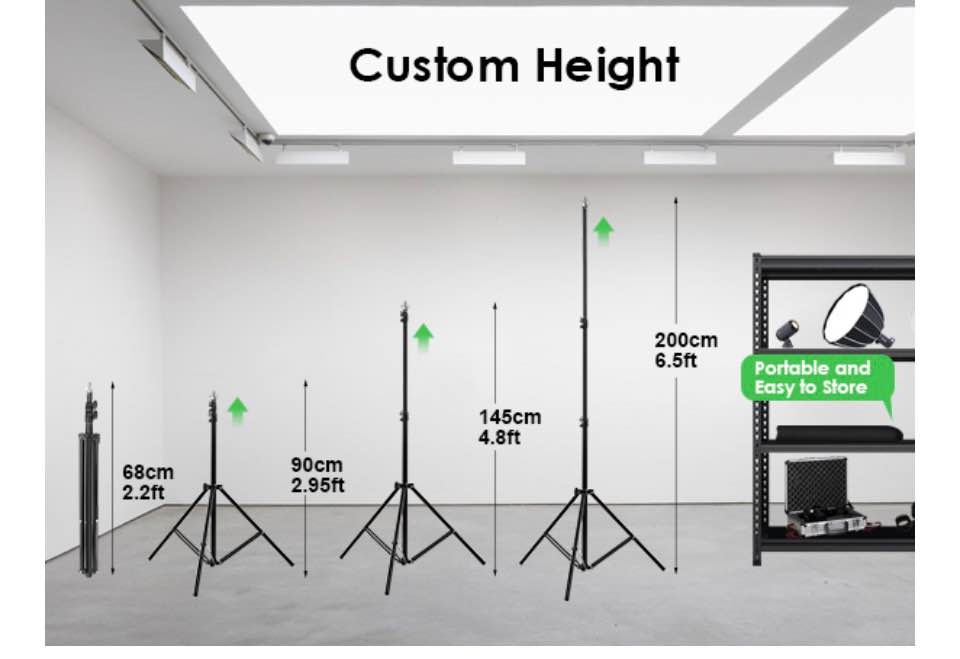Green screen with stand/tripod, clamps. In box. - photo 3