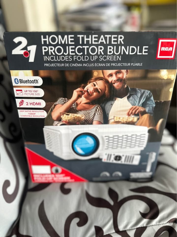 RCA Home Theater Projector Bundle w/ 100" Fold Up Screen - photo 4