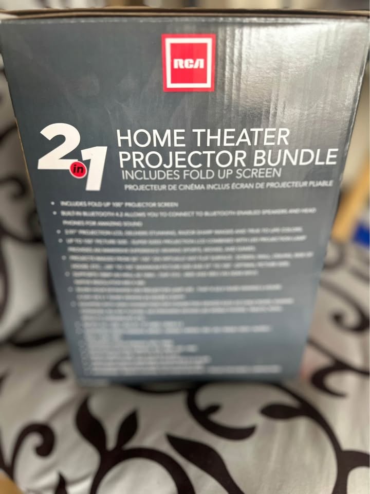 RCA Home Theater Projector Bundle w/ 100" Fold Up Screen - photo 5
