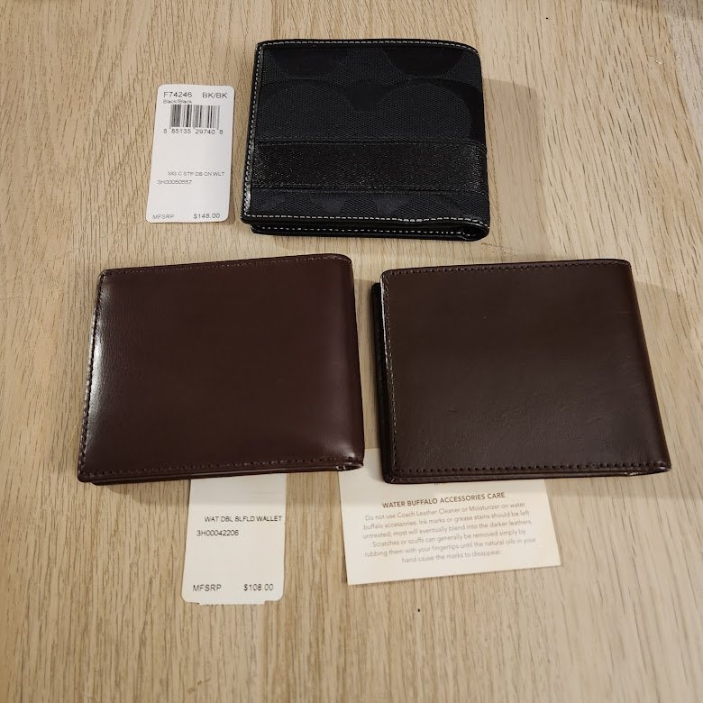 Set of 2 Coach Wallets - Water Buffalo & Signature - photo 3