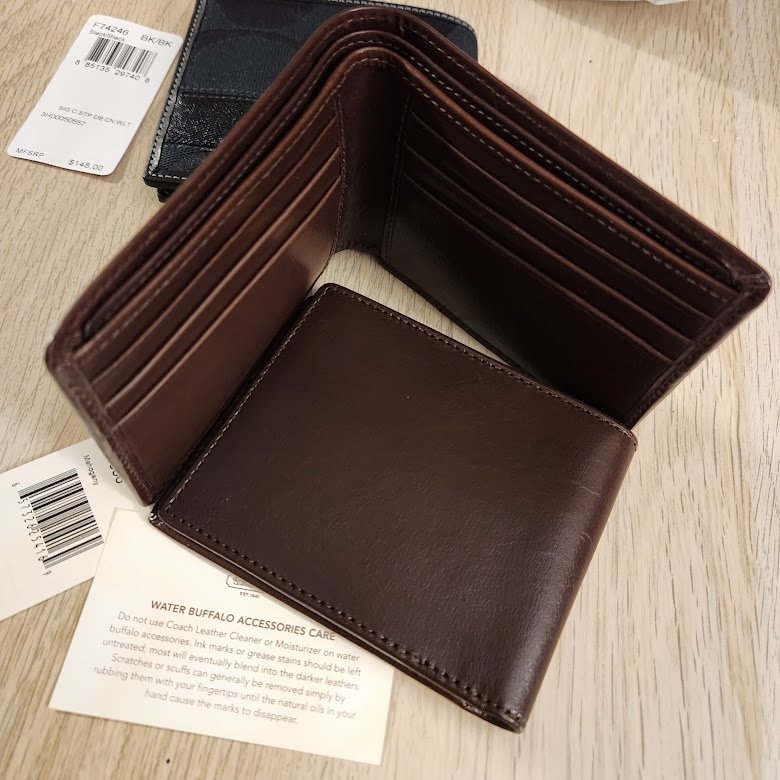 Set of 2 Coach Wallets - Water Buffalo & Signature - photo 4