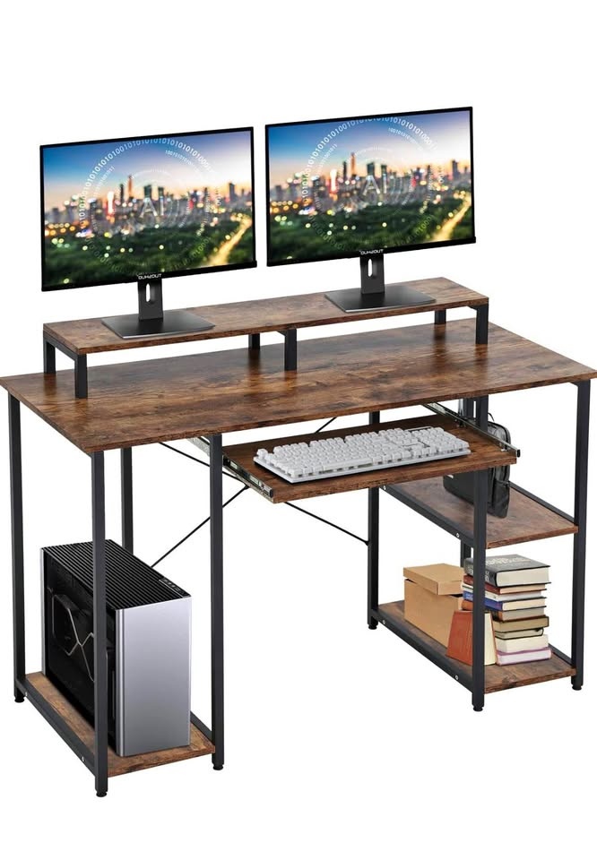 FDW Computer Desk 46" Gaming Writing Desk with Keyboard Tray