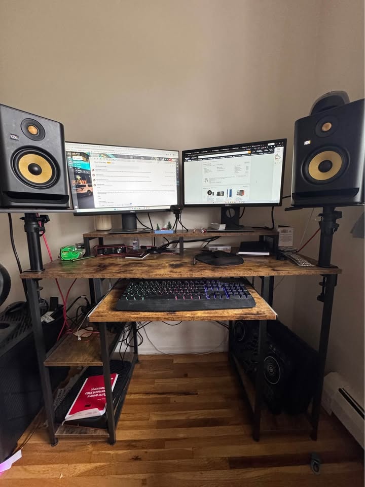 FDW Computer Desk 46" Gaming Writing Desk with Keyboard Tray - photo 2