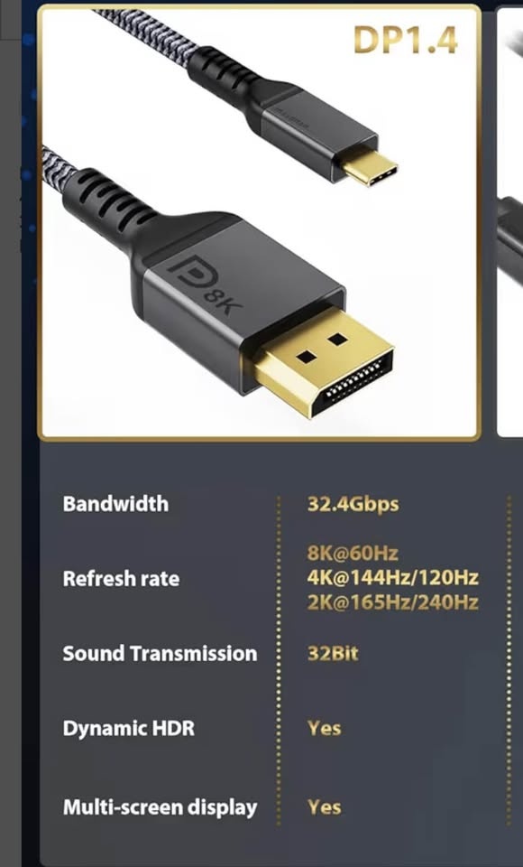 New Maxonar USB C to DisplayPort Cable - photo 2
