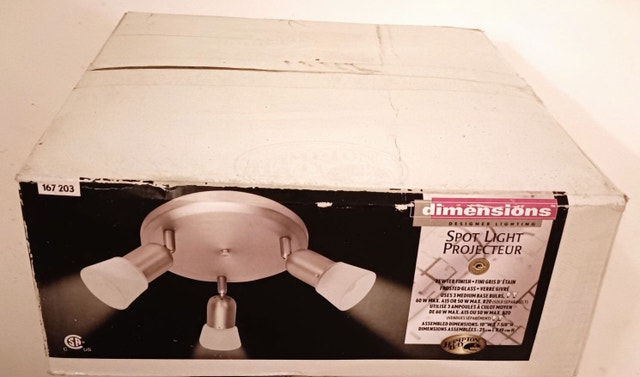 Hampton Bay 10" 3-Light Pewter Spotlights - New in Box!