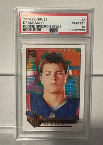 Drake Maye rookie gridiron kings PSA GEM MT 10