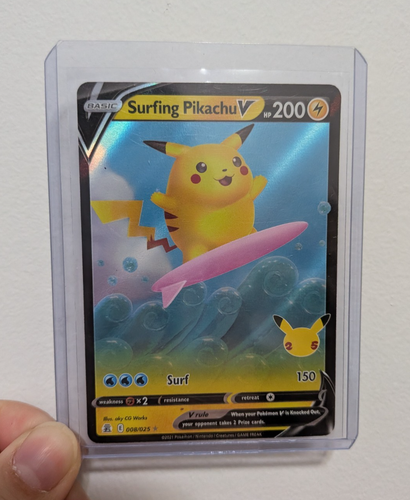Surfing Pikachu V 008/025 Art Holo SWSH Surfing Celebration