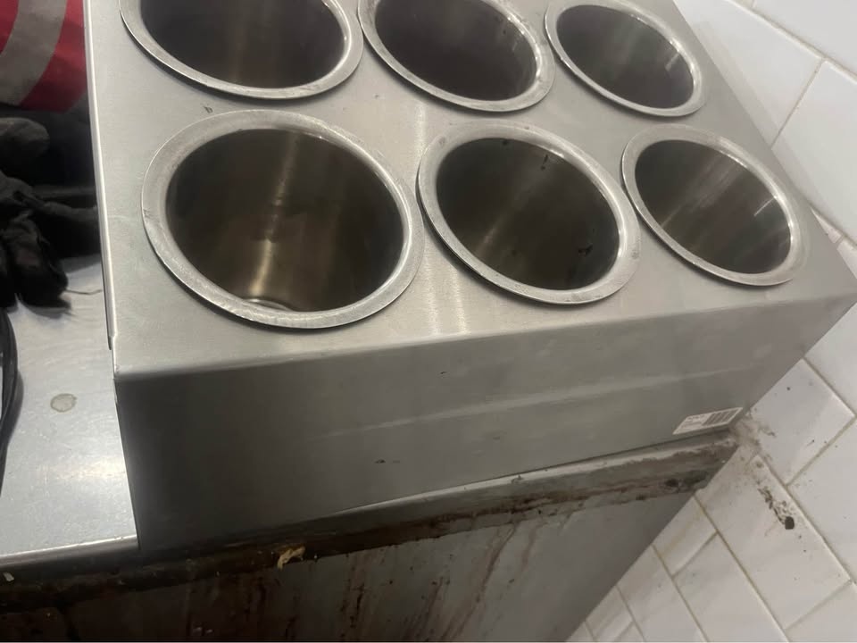 Flatware Holder 4 or 6 Cylinder Holes, Stainless Steel - photo 3