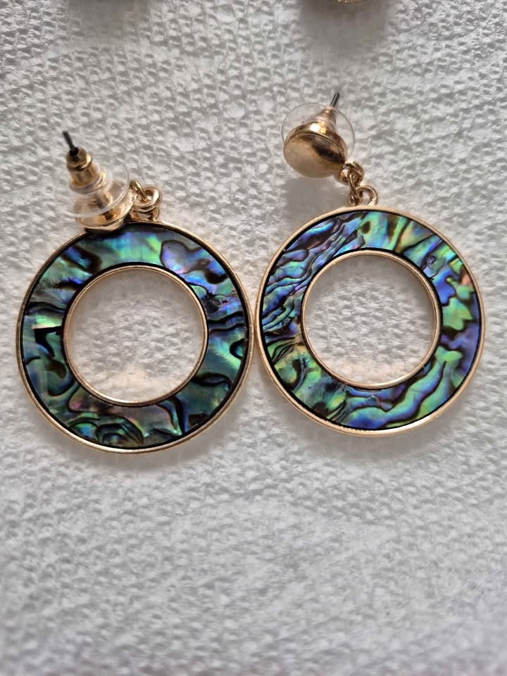 Abalone Earrings (worn once, cleaned)