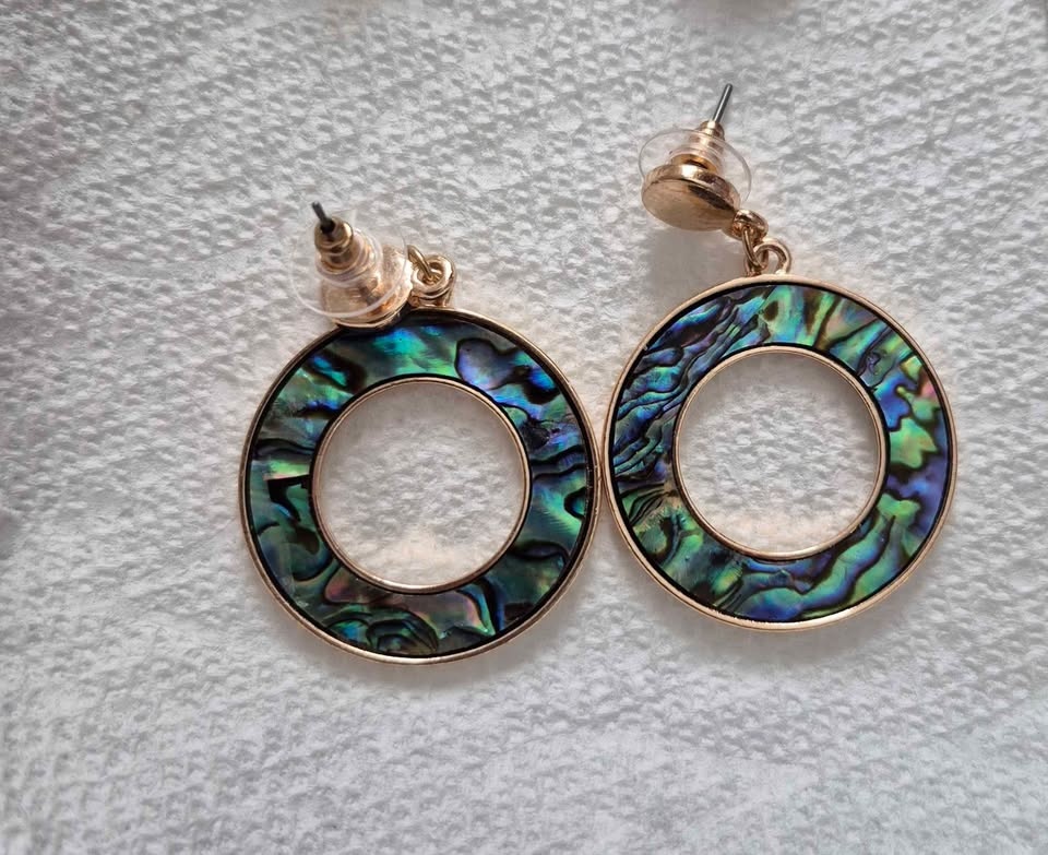 Abalone Earrings (worn once, cleaned) - photo 2
