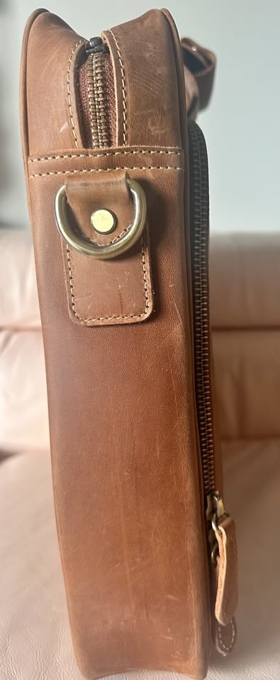 17" Leather Luxorro Laptop Briefcase - Light Brown - photo 5