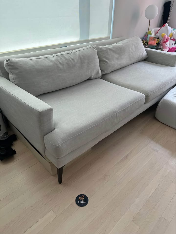 West Elm 86” Frost Gray Andes Sofa - photo 3