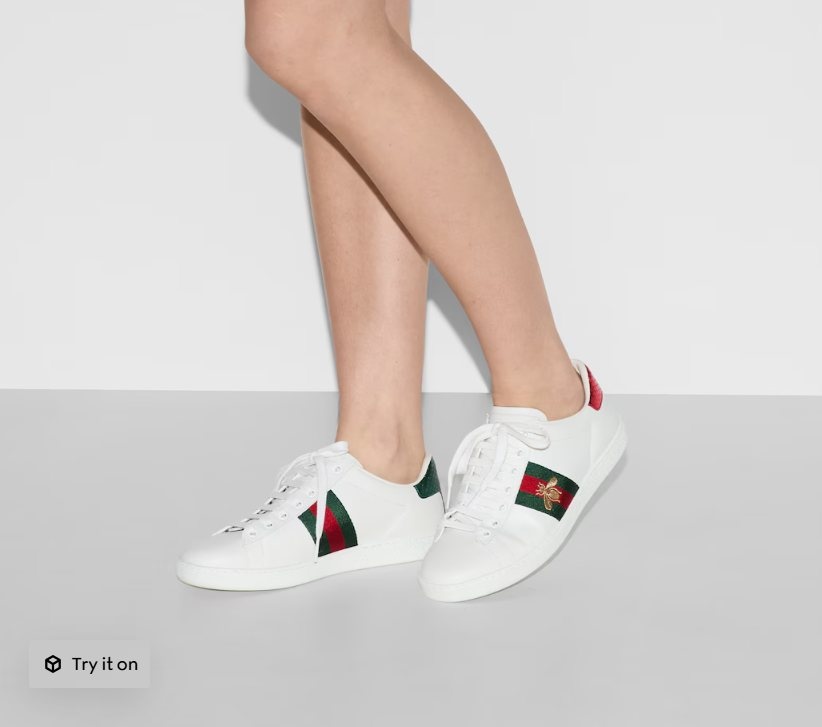 Brand New Gucci Ace Bee Sneakers - Size 34+ (US 4.5) - photo 2