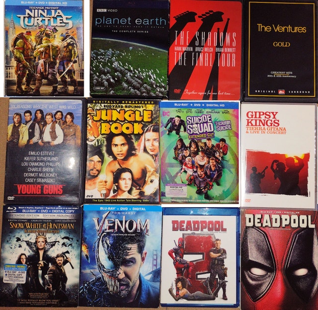 Mixed DVDs and Blu-rays for Sale or Trade