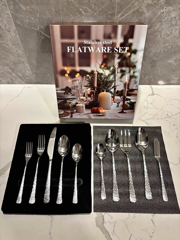 65-Piece Flatware Set with Serving Utensils - 18/10 Stainless St