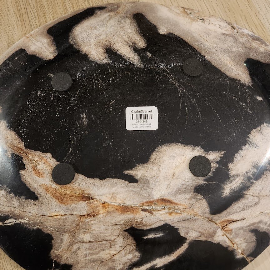 Crate & Barrel Petrified Wood Catch-All Tray - photo 3